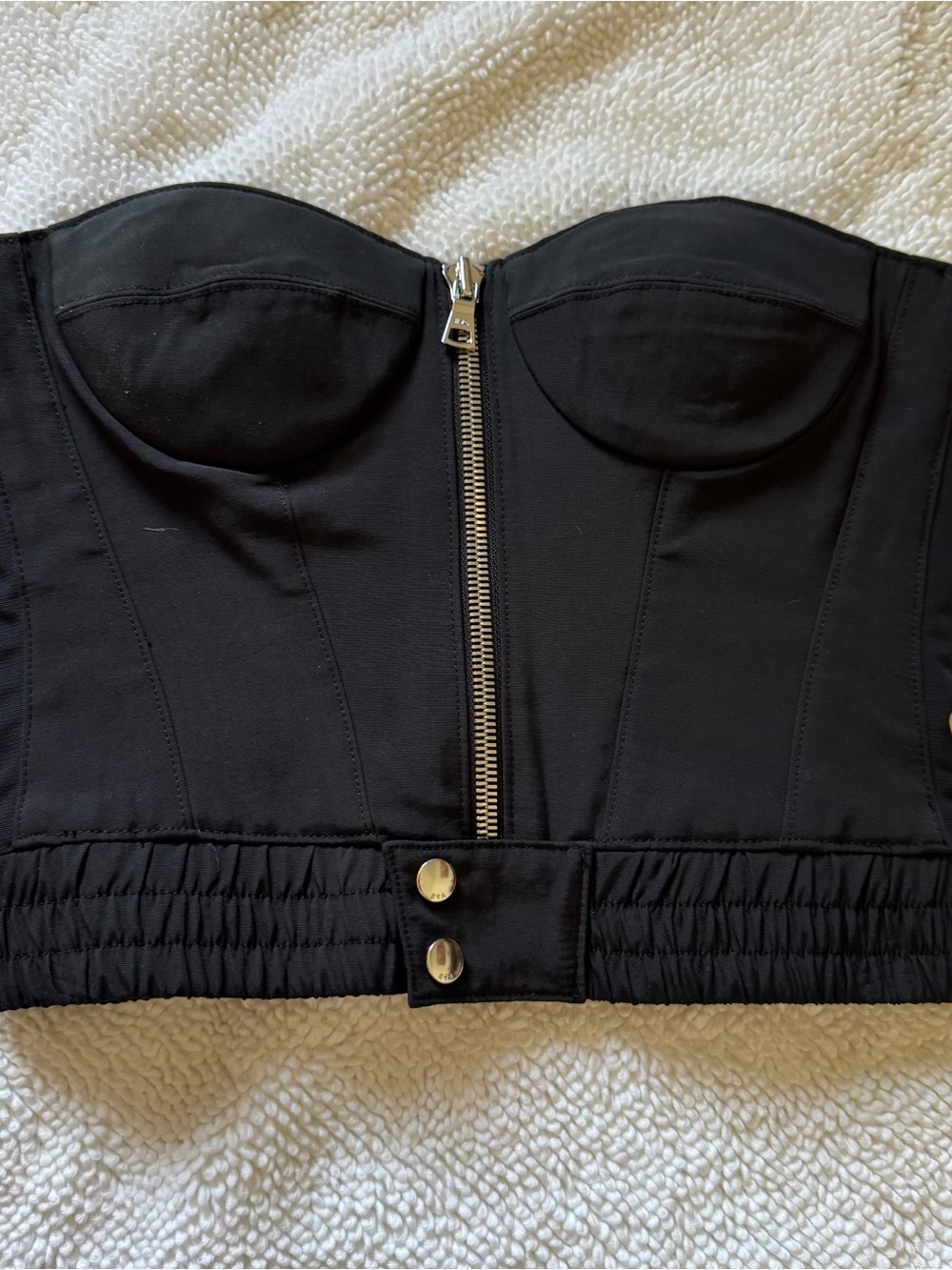 RtA Vicki corset top in track black